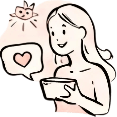 a woman holding a cup of coffee and a cat